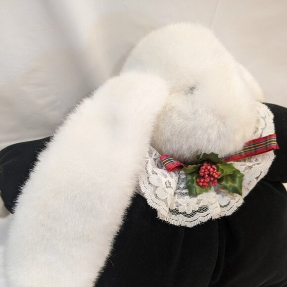 Plush Rabbit in Navy Blue Outfit Xmas CC Bunnies - Picture 4 of 5